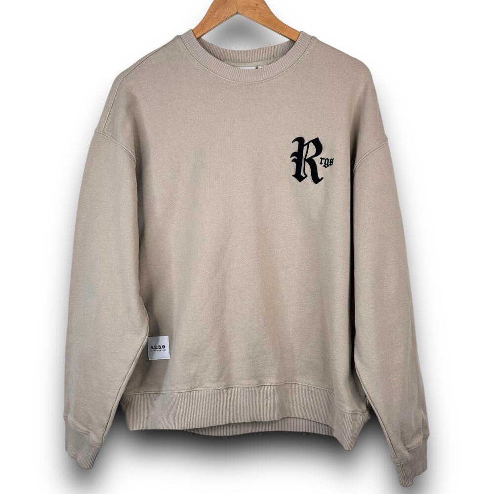 RRGS Roarguns Japan Carpe Diem Tan Sweatshirt Heavyweight Cotton Size Medium